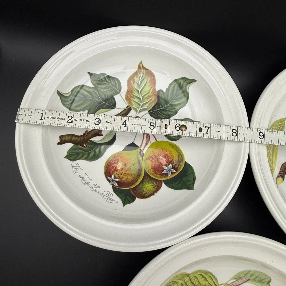 Vintage Portmeirion Pomona Fruit Pasta Bowls Set of 3  9